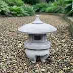 OLOMA Stone Yukimi Japanese Lantern Outdoor Sculpture Concrete Pagoda Garden Statue Asian Ornament Zen Garden Figurine Patio Porch Lawn Shrine Accent by OLOMA
