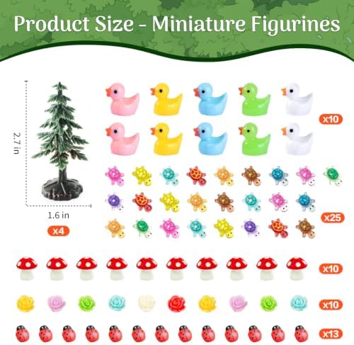 115Pcs Fairy House Kit Mini Fairy Garden Accessories Outdoor Supplies Decor - Image 5