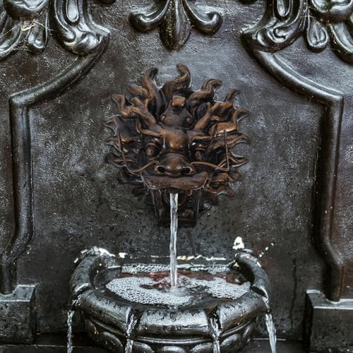 Dragon Head Wall Fountain Outlet for Outdoor Garden Resin Coffee - Image 4