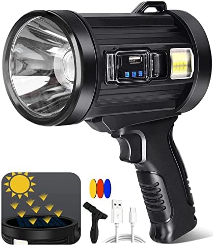 2000000 Lumens Rechargeable Spotlight with Tripod, Large by JSKNB