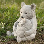 Bears Statue Garden Baby Bear Figurine Concrete Animals Sculpture Lawn Statue for Home and Garden - Image 7