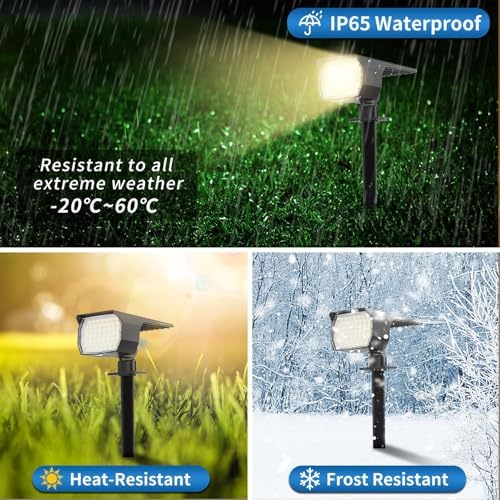 WENATY Solar Spot Lights Outdoor Waterproof Spotlights 12 Pack Warm White - Image 4