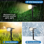 WENATY Solar Spot Lights Outdoor Waterproof Spotlights 12 Pack Warm White - Image 4