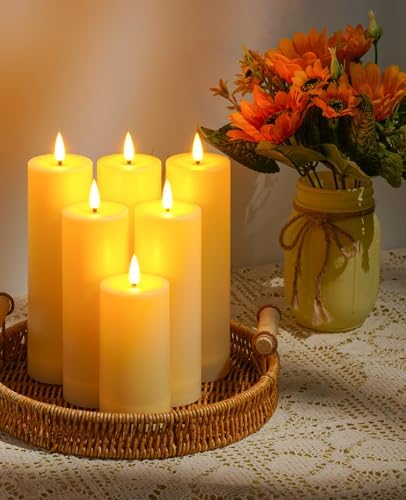 12 Pack Outdoor Waterproof Battery Operated Fake flameless LED Candles Set with Remote Control Timer, Warm White Decorative Candles for Patio Garden Wedding Table Centerpiece Home Decor - Image 6