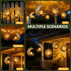 Solar Hanging Sun Moon Lights,Outdooor Lanterns Waterproof Garden Gifts - Image 3