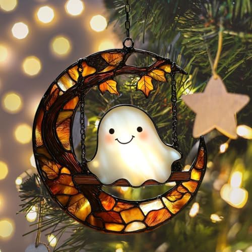 Cute Boho Ghost Acrylic Suncatcher - Image 6