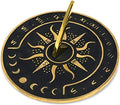 Nautical-Mart Brass Garden Sundial Clock - 8.5” Diameter Sundial Clock with Polished Brass Highlights by NauticalMart