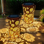 ANYTALK 2Pack Sunflower Solar Lanterns Outdoor Waterproof, Birthday Gifts for Women Mom Grandma, Hanging Solar Lights for Yard, Patio, Porch, Garden Decor by ANYTALK