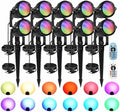 10W RGBW LED Landscape Lights Spot Lights Outdoor for Yard Garden Decor Spotlight, Landscape Lighting with 16 Color Changing and Remote IP68 Waterproof (10) by Agdjasa