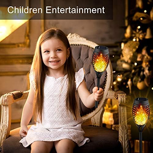 Kurifier Solar Lights Outdoor 12Pcs Solar Torch Light with Flickering Flame - Image 5