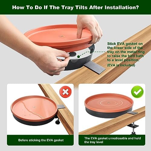 Heated Bird Bath for Outdoors for Winter, 3 Easy Ways to Mount Detachable Bird Bath Bowl, 75W Heated Bird Baths with Thermostatically Controlled for Garden Yard Patio Lawn, Terracotta - Image 5