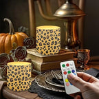 Tiger Flameless Candles Flickering Battery Operated 4 Pack Realistic LED Candles with Timer 12-Key Remote Control Decorative Lighting for Gardens Backyards Balconies 3" Dia - Image 2