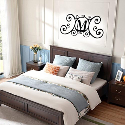 24 Inch House Plaque Letter - Wrought Iron Metal Scrolled Monogram Initial Letter Home Door Wall Hanging Art Decor Family Name Last Name Letter Sign (M, 24 x 11 inches,Thick 2mm) Christmas Gift - Image 4
