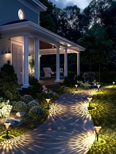 SOLPEX Solar Pathway Lights, Waterproof Fall Garden Decor 6 Pack Warm White - Image 3
