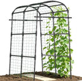 Garden Arch Trellis 71×43×83in PE Coated Metal Arbor for Outdoor Vines by Unknown