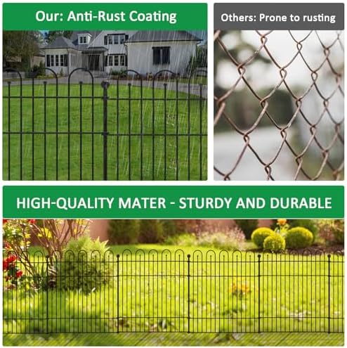 Garden Fence Animal Barrier, 10 Panels No Dig Dog Fence Outdoor - Image 6