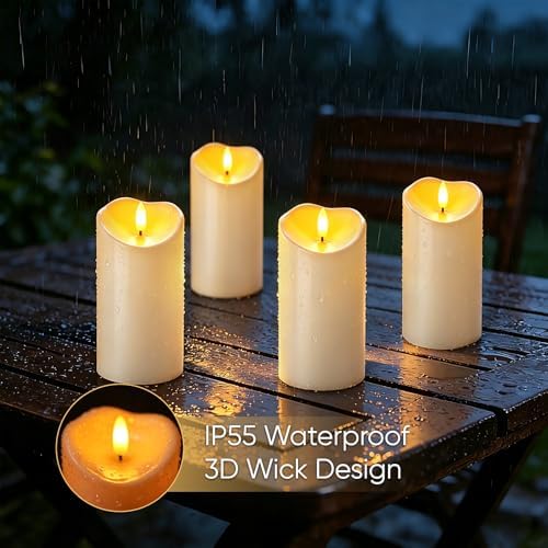 Raycare 6"x3" Outdoor Waterproof Flameless LED Candle with Remote and Timer - Image 2