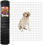 Black PVC Coated Welded Wire Fence 48" x 100' Roll, 2"x3" Mesh, 16 Gauge by FOREHOGARGARDEN%EF%BC%86HOME