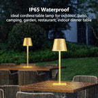 Yogaret Gold Rechargeable Cordless Table Lamp, Battery Operated, 2 Pack - Image 3