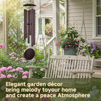 45" Large Wind Chimes for Outside, 6 Thick and Bold Aluminum Tubes (Bronze) - Image 5