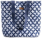 Maison d' Hermine Shopping Bags Cotton Quilted Tote Bag with Zipper Pockets by MaisondHermine