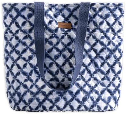 Maison d' Hermine Shopping Bags Cotton Quilted Tote Bag with Zipper Pockets by MaisondHermine