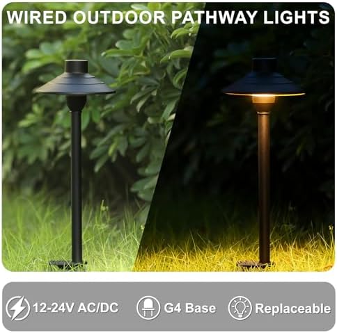 Outdoor Low Voltage Pathway Lights Wired with Replaceable G4 Bulb - Image 2