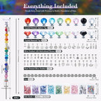 513Pcs DIY Beaded Garden Stakes, Fairy Wand Kit with 18 Threaded Rod - Image 4