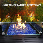 GasSaf 1/4 Inch Cobalt Blue Fire Glass Reflective Tempered Fireglass, 20 lb - Image 5