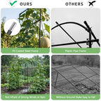 DoCred Garden Arch Trellis, 87''H x 75''L Metal Trellis for Climbing Plants - Image 6