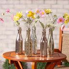 Evergreen Garden Glass Bottles for Bottle Tree, Wine Bottles for Decorativation Indoor Outdoor Wedding Christmas Party Decor (Mercury Glass, Set of 10) - Image 6