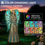 Solar Angel Halloween Garden Statue Decor with Color Changing Light - Image 3