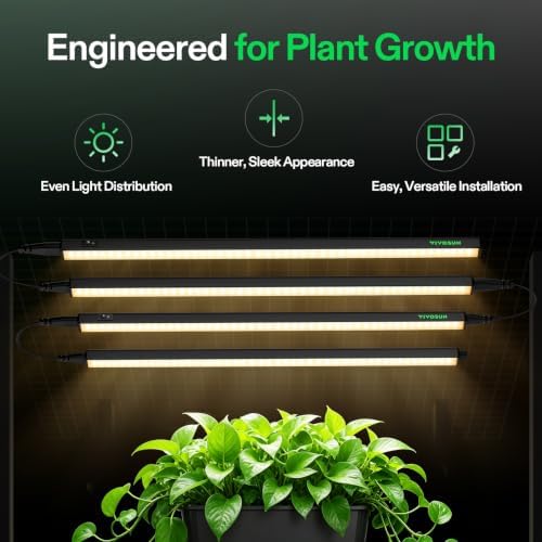 VIVOSUN T5 Grow Lights for Indoor Plants, 3000K Full Spectrum, 2FT, 4-Pack - Image 2