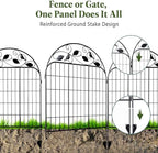 Decorative Garden Fence 32in x 22.5ft, 10 Pack Sturdy Metal Garden Border Fence, Rustproof Powder Coating, No-Dig Installation with Triangular Stakes, Flexible Design for Flower Beds, Paths, Yards - Image 6