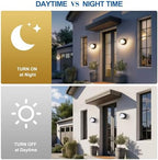Outdoor Wall Light Black Modern Round LED Wall Sconce Waterproof 120V 12W 3000K Warmlight 6 Inch Exterior Lighting Fixtures for Porch Patio Balcony Entryway Yard - Image 3