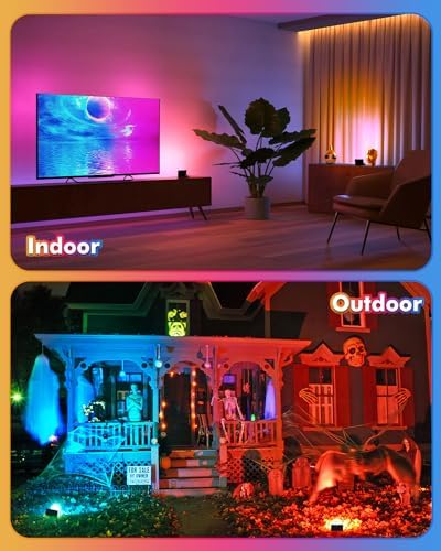 MEIKEE 100W RGB LED Flood Lights 1000W Equivalent 2 Pack with Remotes - Image 6