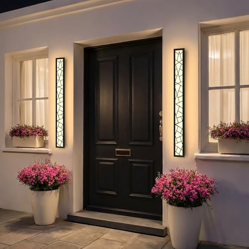 Outdoor Wall Lights 39.4inch Modern Outdoor Wall Sconce LED Long Wall Sconces Black Front Porch Light Waterproof Led Wall Light IP67 3000K Exterior Lighting Fixtures - Image 7