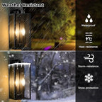 BesLowe 18” Large Outdoor Wall Light, 2-Light Exterior Porch Sconce, Black - Image 3