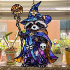 Magic Witch Racoon Acrylic Suncatcher - Image 4