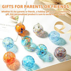 VOREEN 6-Pack Blown Glass Christmas Ornaments, 2.56" Handblown Hanging Glass Gazing Balls for Christmas Tree Decoration, Holiday Ornament Gift Set（Colorful Festival Mix） - Image 6