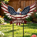 Large Eagle Patriotic Decor Garden Stakes Decorative with America by YHSOLAR