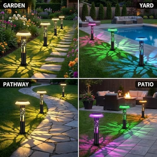 Solar Pathway Lights Outdoor, Large Stainless Steel Garden Lights, 6 Pack - Image 3