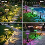 Solar Pathway Lights Outdoor, Large Stainless Steel Garden Lights, 6 Pack - Image 3