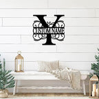 Metal Sign Y Custom Name Initial Letter Monogram Country Long Lasting Steel Metal Wall Decor Art Sign Modern Metal Door Hanger Sign for Patio Patio Decor Wedding Gift 24 Inch - Image 3