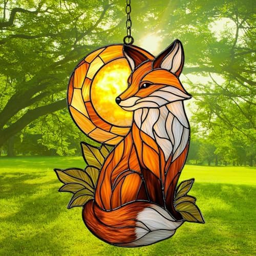 Autumn Fox Acrylic Suncatcher - Image 3