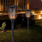 Solar Torch Lights Outdoor, 6 Pack Flickering Flame Landscape Lamps, IP65 Waterproof Garden Pathway Yard Decor, Warm LED Solar Torches, ABS Black Stake Design - Image 7