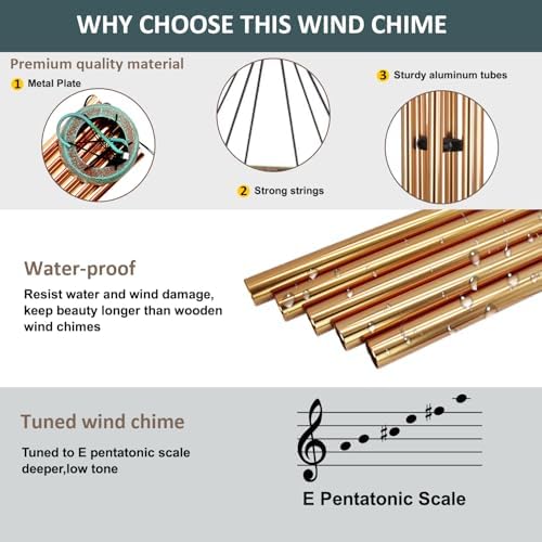 Personalized Sympathy Wind Chimes, Memorial Gifts Wind Chimes for Loss of Loved Ones, Dandelion Commemorative Wind Chime for Mom/Dad 36inch - Image 3