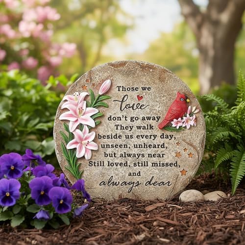 Memorial Garden Stones - Cardinal Garden Stones in Memory of Loved Ones - Image 6