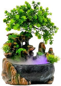 Gdrasuya10 Atomizing Rockery Water Fountain Desktop Chinese Fengshui LED Lamp Waterfall Water Sound Indoor Office Home by Gdrasuya10