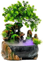 Gdrasuya10 Atomizing Rockery Water Fountain Desktop Chinese Fengshui LED Lamp Waterfall Water Sound Indoor Office Home by Gdrasuya10
